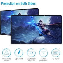 Écran de projecteur de Spandex de Polyester, écran portatif pliable de films de Projection d'anti-pli de 16:9 HD pour le cinéma à la maison extérieur