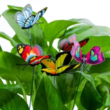 NICEYARD Красочные бабочки колья открытый декор с ворсом Садовые принадлежности 5 шт./Букет бабочка цветочные горшки украшения сада