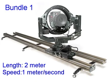 

ASXMOV G6S Connectable timelapse stop motion stabilizer motorized camera slider with 3D head for dslr camera