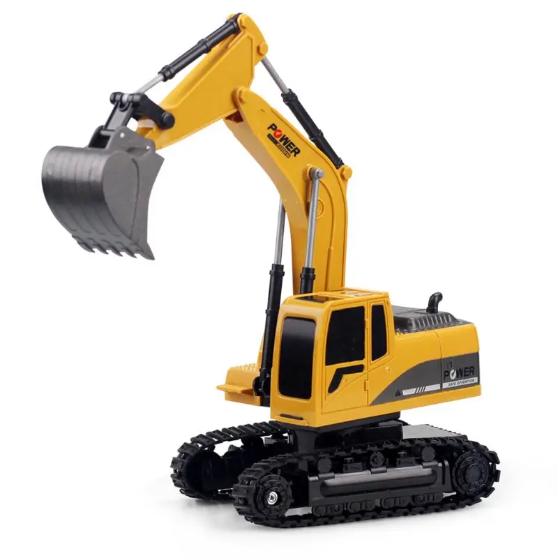 

RC Truck 2.4G 1:24 Remote Control Excavator Vehicle 6 Channels Charging Model Toys LED Light Simulation Sound 72XC