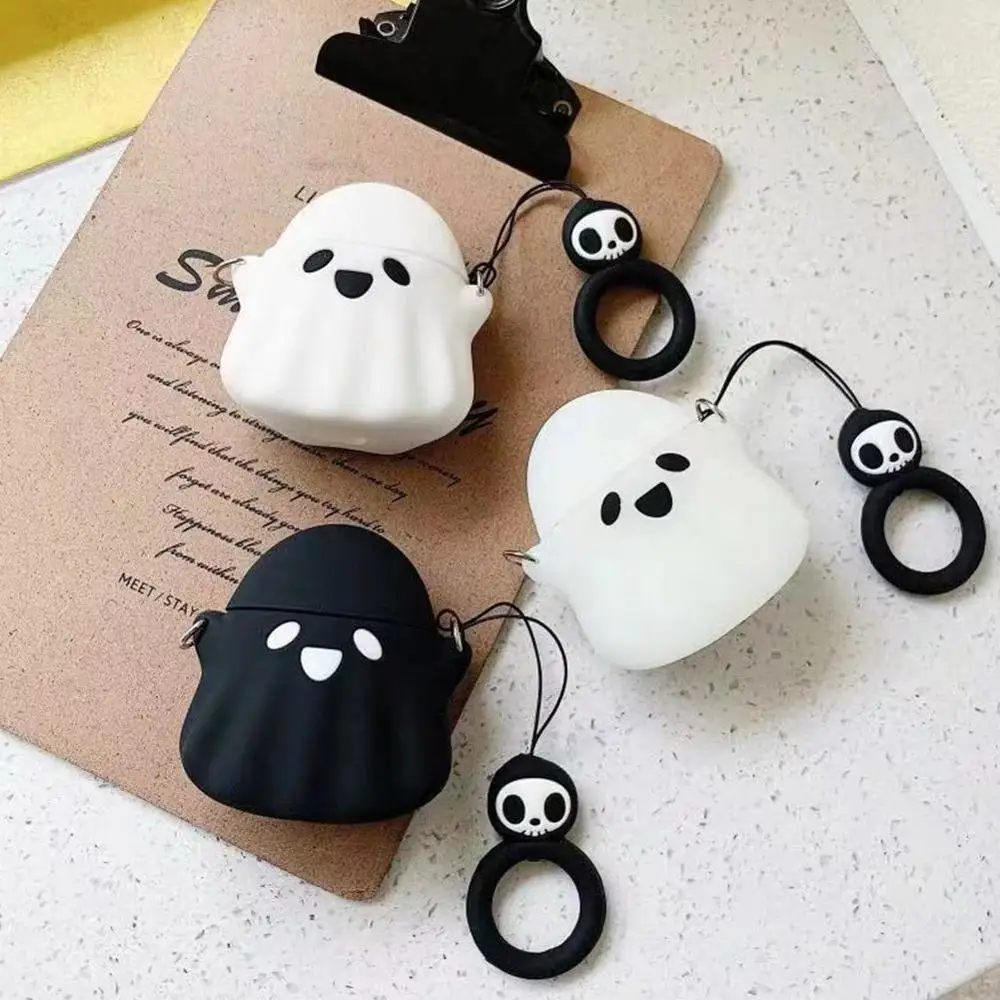 Стильный милый силиконовый чехол для наушников с 3D привидениями Android AirPods 1/2