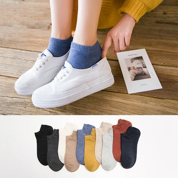 

10pcs=5pairs/lot Ankle Socks Women Casual Boat Socks Slipper Socks Thin Solid Cotton Socks for Women Lady Girl Non Slip Socks