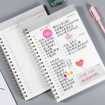 

A5 2020 2021 Kraft Paper Spiral Notebook Agendas Diary Weekly Monthly Planner Organizer Note Books Schedule Office Stationery