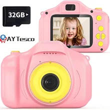 Appareil photo Portable pour enfants, jouet pour filles, cadeau d'anniversaire, 2 pouces 1080p, pour enfants de 3 4 5 6 7 8 ans, vidéo numérique