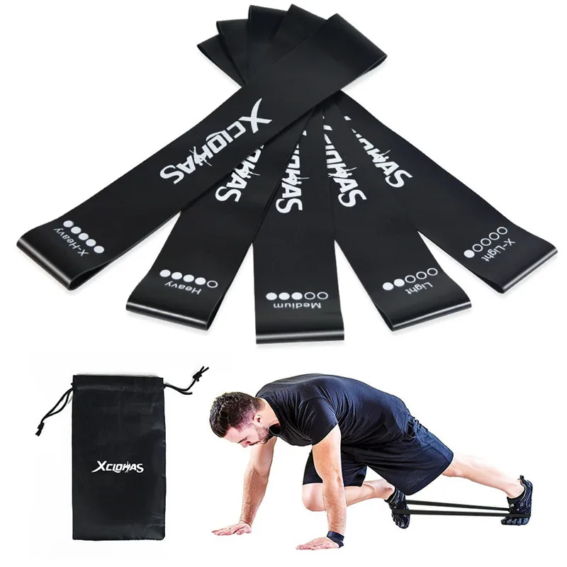 XC 5 Level Resistance Bands Customized for Men 30cm Stretch Yoga Pilates Bands 10-50lbs Natural Latex Elastic Bands for Fitness (14)