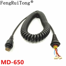 Connecteur d'aviation à 10 broches pour câble de rechange SM25A1, Microphone, haut parleur pour MD 650 MD650, pour autoradio