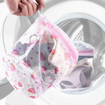 

1 PC Foldable Floral Color Clothes Washing Machine Laundry Bags Saver Protect Women Bra Mesh Net Wash Bag Bathroom Tools