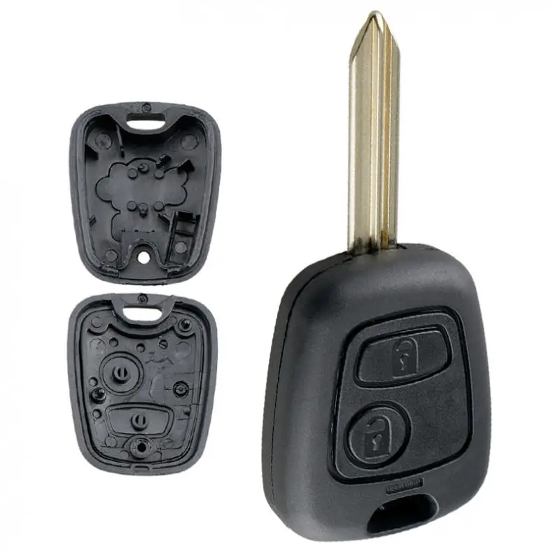 

2 Buttons Car Key Fob Case Shell Replacement Remote Cover Fit for For-CLEF Peugeot Partner Expert