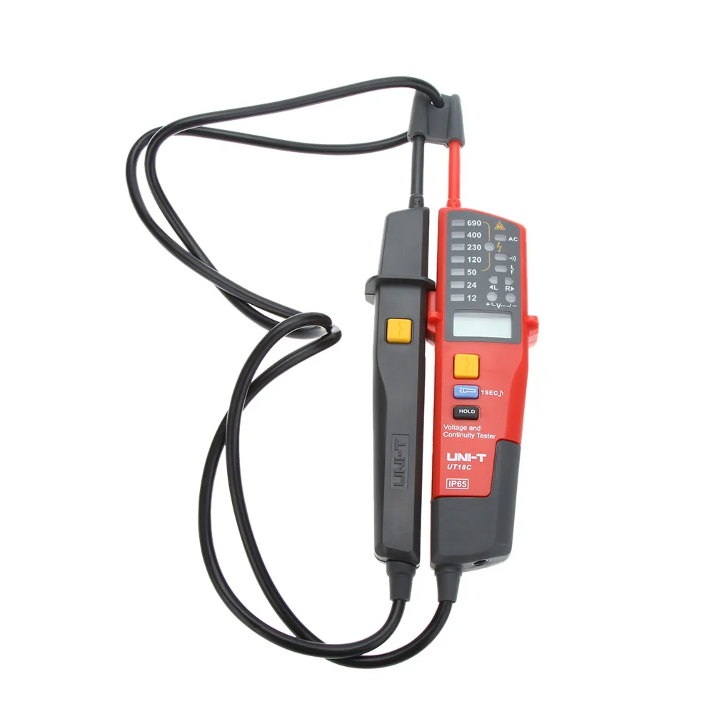 uni-t-ut18c-auto-range-voltage-meter-continuity-tester-lcd-led-indication-date-hold-rcd-test-no-battery-detection-detector