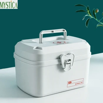 

Home First Aid Kit Children Family Medical Storage Box Portable Visiting Pill Store Bins Large Drug Organizer Case Medicine Kits
