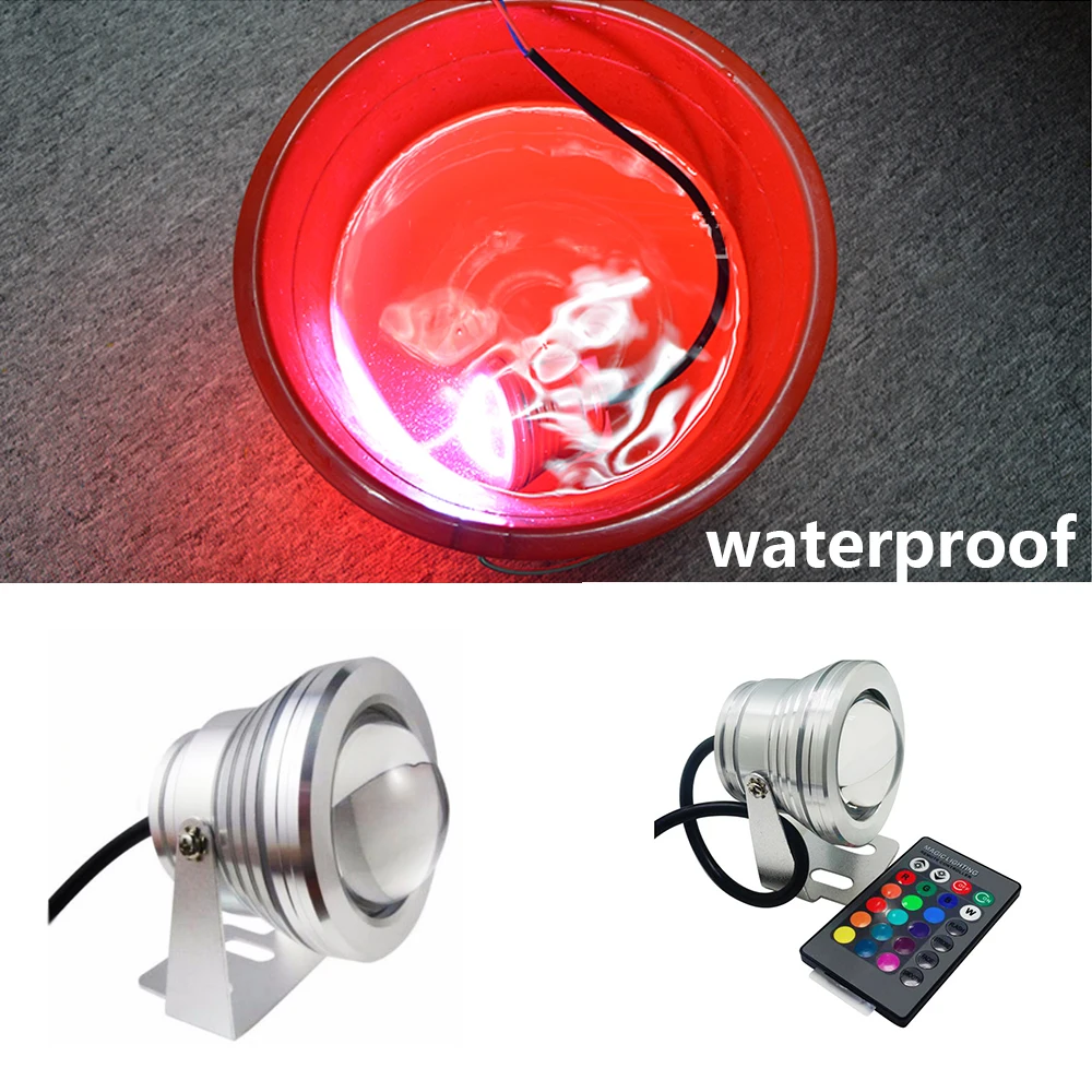 10 Вт напряженно работающий светильник для бассейна домашний садовый настил прочный водосточный подводный светильник с регулируемой яркостью RGB светодиодный светильник для защиты пруда