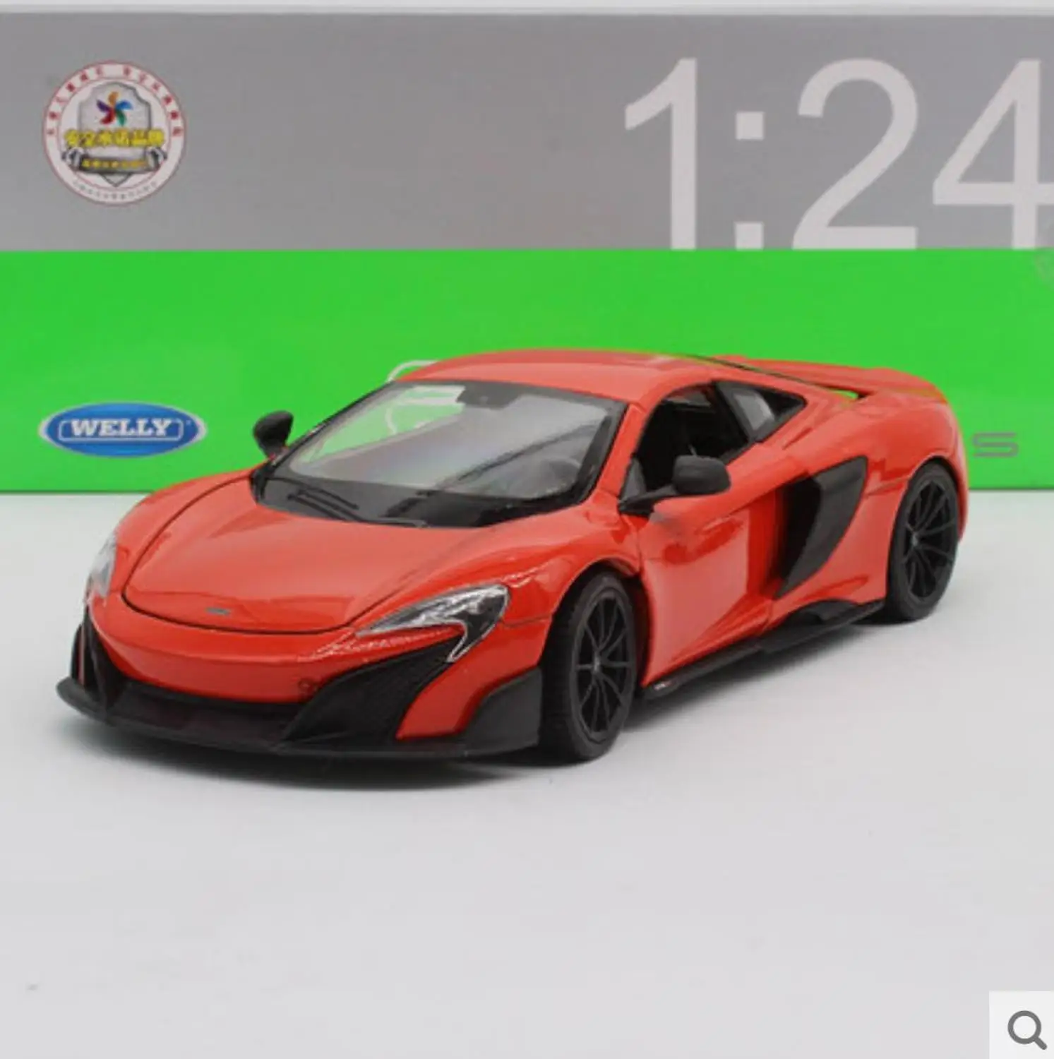 Welly 1/24 1:24 Mclaren 675LT спортивный гоночный автомобиль Транспортное средство литья под