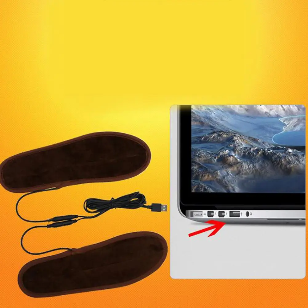 MeterMall Insole USB Electric Heating Foot Warmer Charging Heating Insole Washable