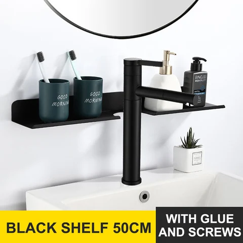 Storage Shelf Faucet Wall Mount Rack Shower Organizer Holder Bathroom Accessories Shower Shampoo Soap Cosmetic Holder