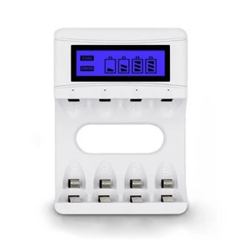 

4 Slots Smart Intelligent Battery Charger Fast Charge For AA/ AAA NiCd NiMh Rechargeable Batteries LCD Display