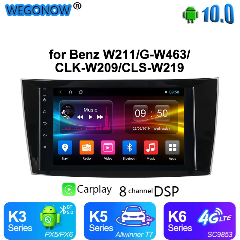 Android 10 8 Core Car Stereo Radio GPS DSP 4G SPDIF For 2001-2010 Mercedes Benz E-Class W211/CLS W219/CLK W209/G-Class W463 | Автомобили и