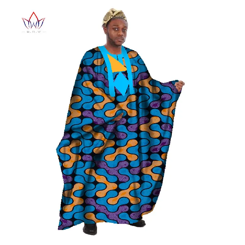 Мужская одежда в африканском стиле на заказ, Мужская свободная одежда с длинным рукавом, мужской Халат Дашики, мужские африканские Халаты для мужчин Bazin Riche, халаты Femmes WYN18