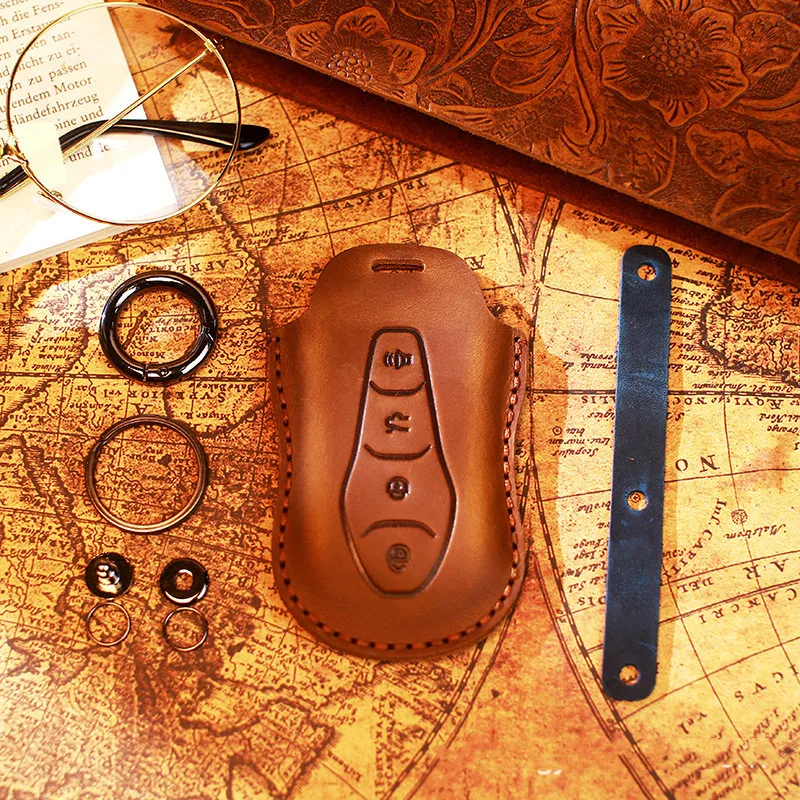 Cover Chiave/telecomando per Geely New Emgrand GS X6 SUV EC7 accessori per lo Styling dell'auto portachiavi con fibbia portachiavi - H1659aaf784b34c07a2961706a2790469v