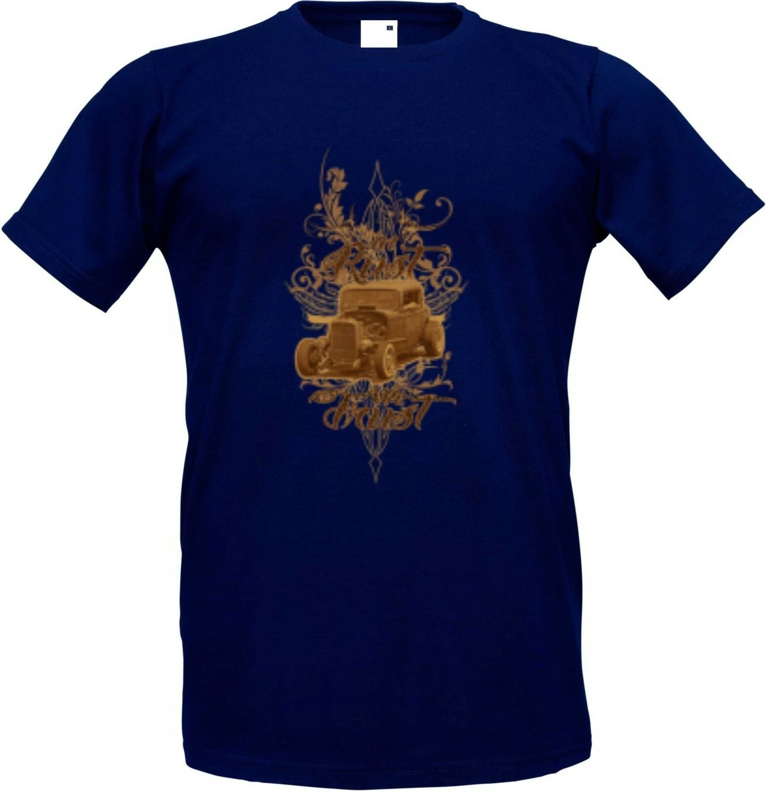 

T-Shirt In Navyblauton With A Hot Rod Us Car' 50 Stylemotiv Model We Rust