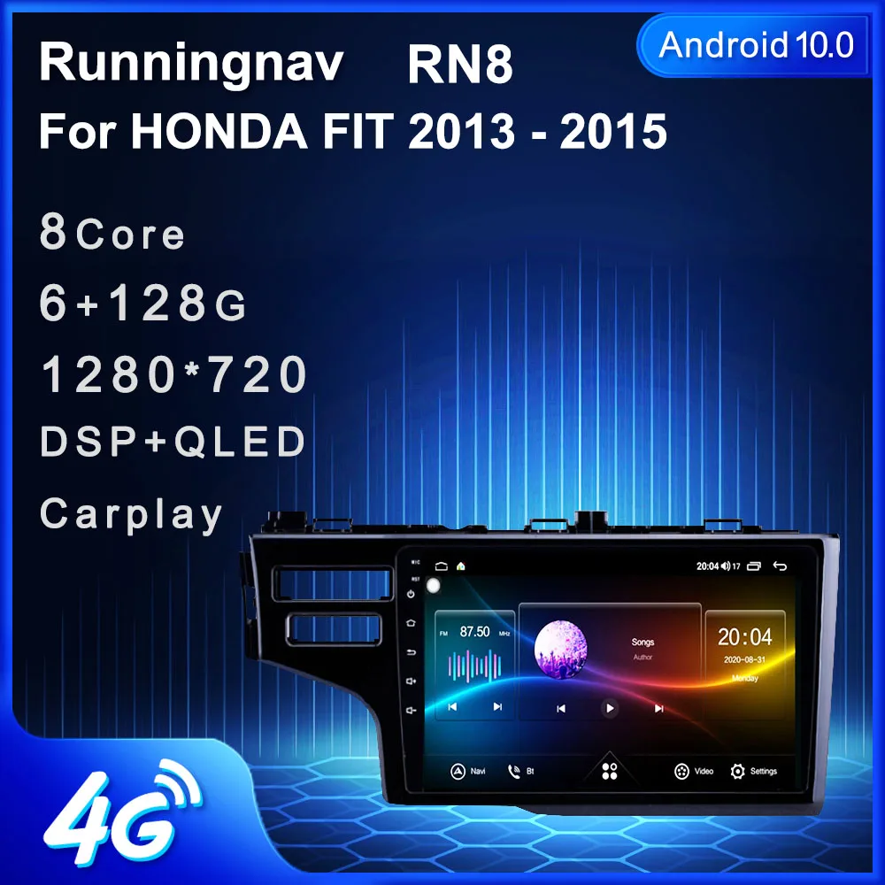4G LTE Android 10 1 Подходит для Honda Fit 2013-2015 мультимедийный стерео автомобильный DVD-плеер