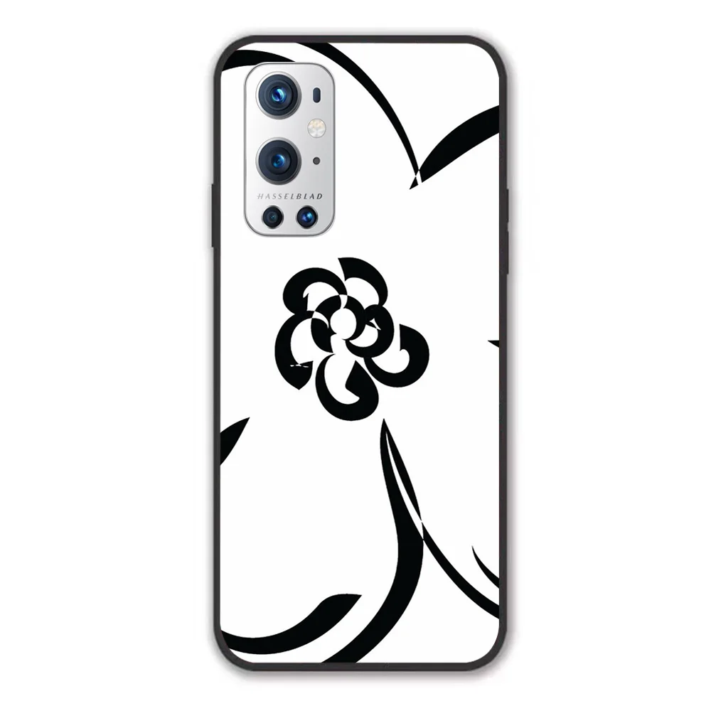 a simple magnolia Pattern Phone Case For 1+ Oneplus 7 7T 7Pro 8 8T 8Pro 9 9Pro Black TPU Frame Anti-drop | Мобильные телефоны и