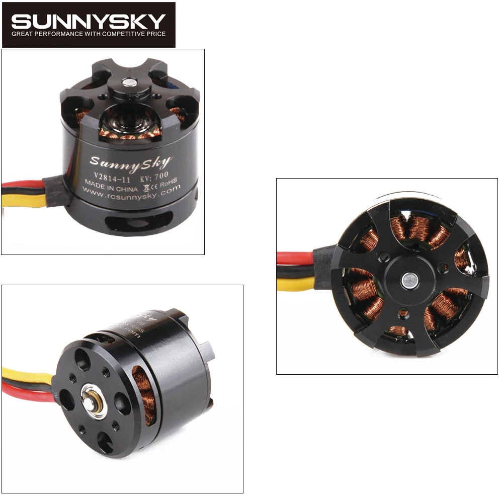 

Hot 4pcs/lot RC Motor SUNNYSKY V2814 KV700/KV800 Outrunner Brushless Motor for Quadcopter