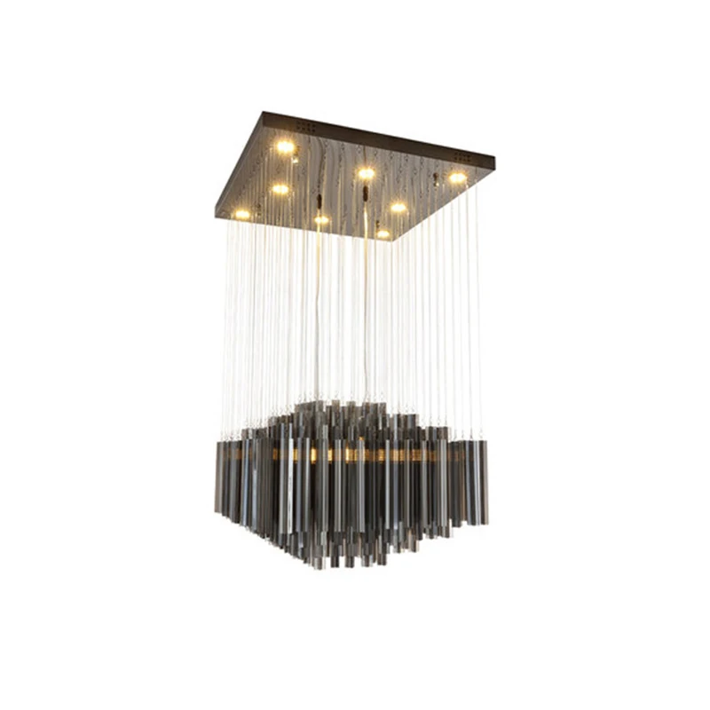 Дымчатая серая хрустальная люстра Креативный дизайн освещение в помещении Потолочный подвесной светильник для гостиной столовой современной комнаты