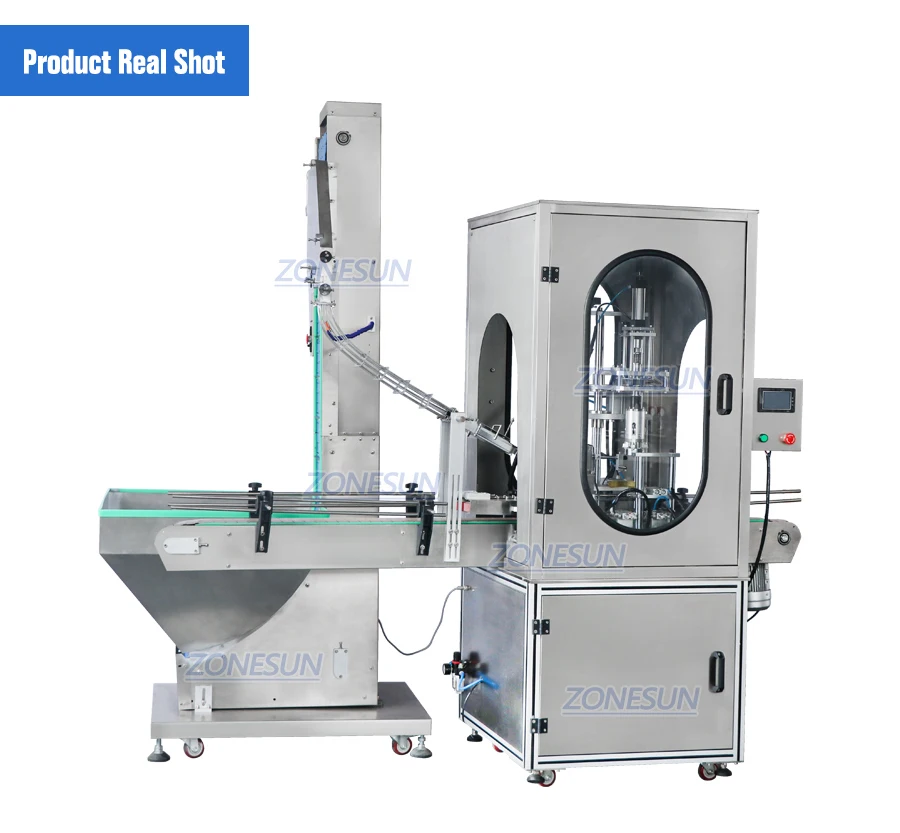 ZONESUN ZS-XG441F Automatic F-style Capping Machine With Cap Feeder