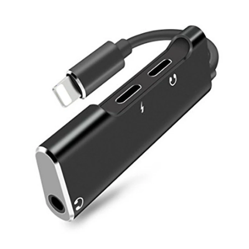AAAE топ-3 в 1 зарядное устройство аудио Adpater для Iphone X 7 8 Plus 3,5 мм Aux аудио адаптер удаленный вызов музыка зарядка наушники A