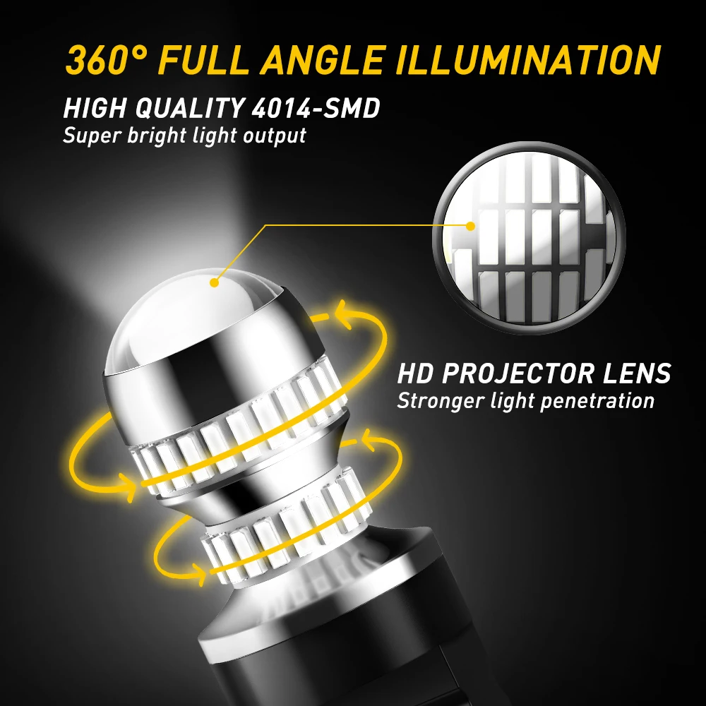 AUXITO 2pcs 3157 P27W LED 전구 DRL 역방향 램프 1200LM 흰색 Canbus 빨간색 호박색 노란색 T25 3156 자동차 LED 방향 지시등 브레이크 라이트