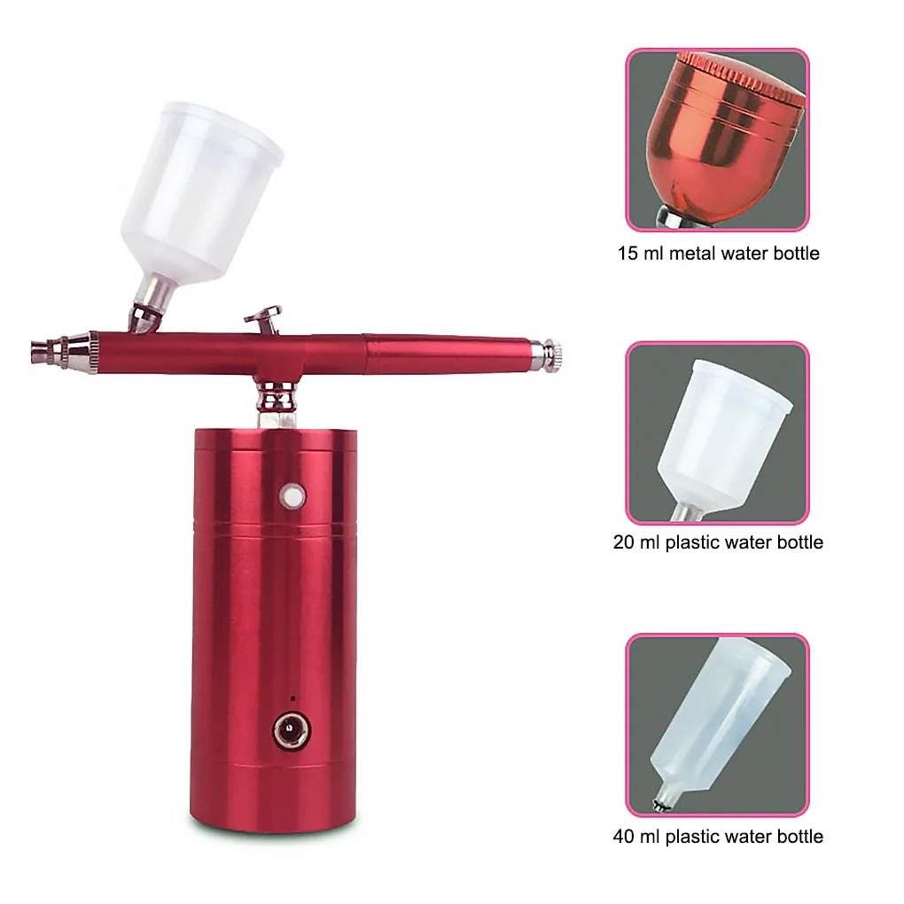 Portable Rechargeable Mini Air Compressor Kit Air-Brush Paint Spray Gun Airbrush For Nail Art Tattoo Craft Cake Fog Mist Sprayer