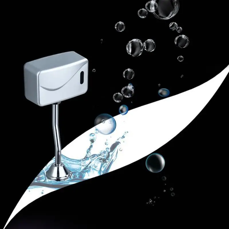 Bathroom Toilet Automatic Electric Urinal Flush Valve Sensor Infrared Touchless Exposed Wall Mount DC 6V Accessories for electric solenoid valve toilet automatic flusher