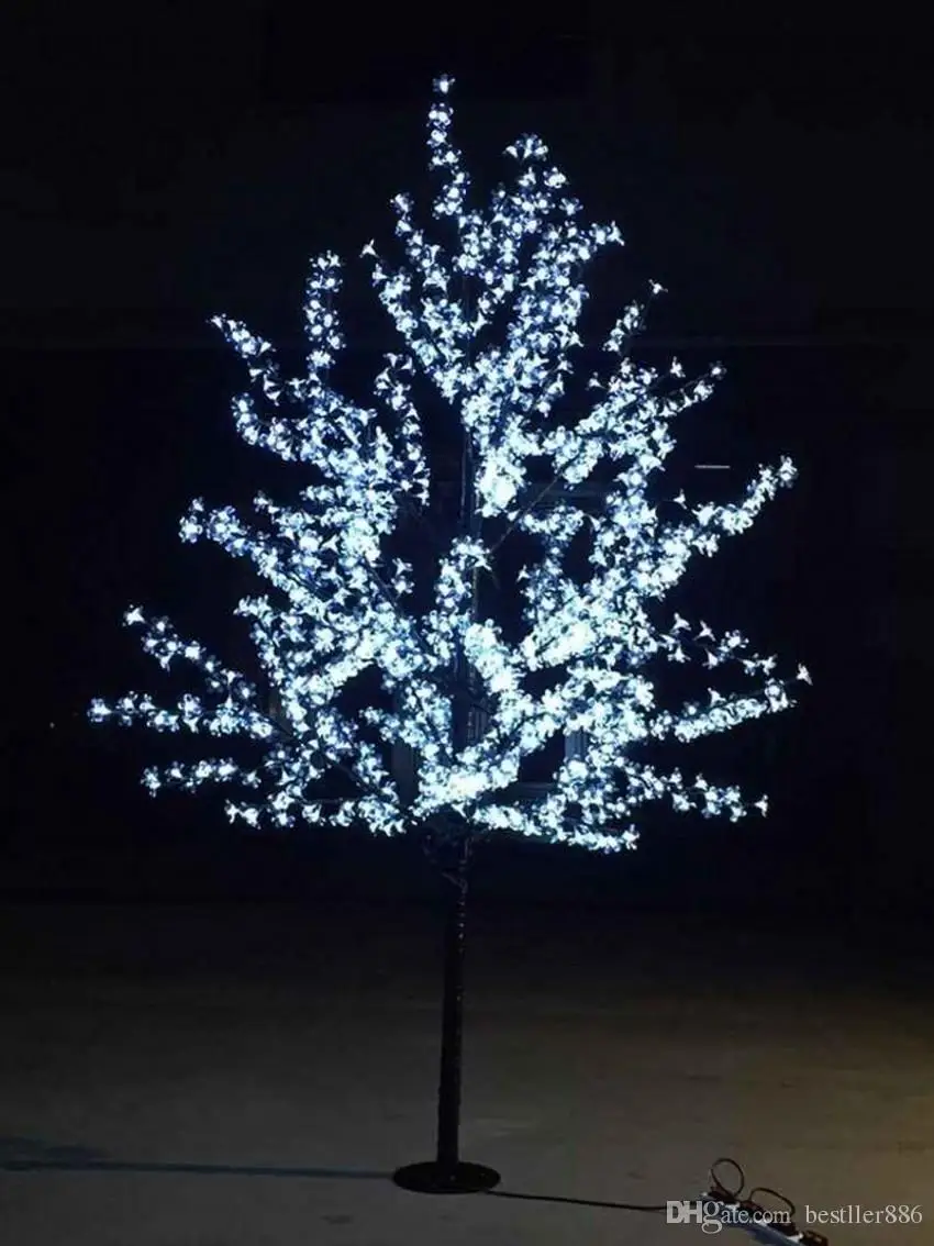 LED Artificial Cherry Blossom Tree Light Christmas Light 1152pcs LED Bulbs 2m/6.5ft Height 110/220VAC Rainproof Outdoor Use Free - Цвет: Цвет: желтый