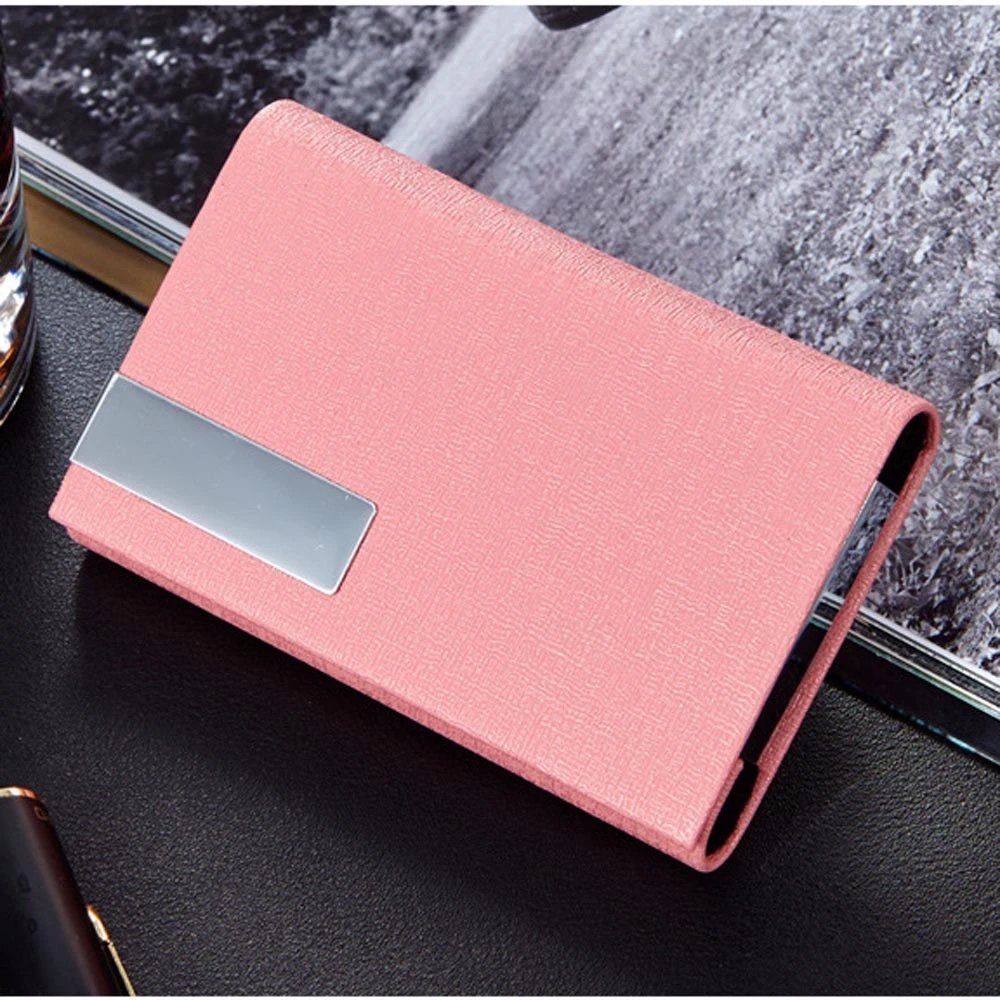 Unisex PU Leather Business Card Holder For Women ID Credit Men Fashion Professional Name Case Wallet Package Porte Carte 823