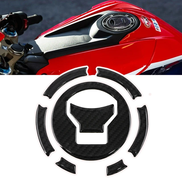 Schutz Aufkleber Motorrad Haltegriffe Carbon rot kompatibel für