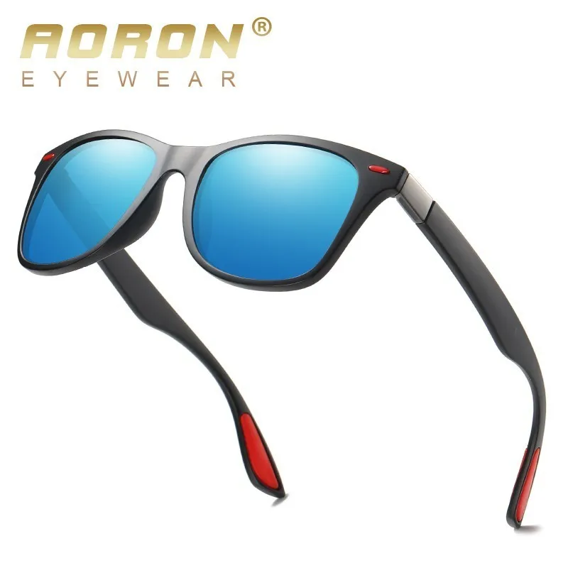 AORON Sunglasses Men Polarized Square Sport UV400 High Quality Retro Sun Glasses For Women Mirror Luxury Brand Designer | Аксессуары для