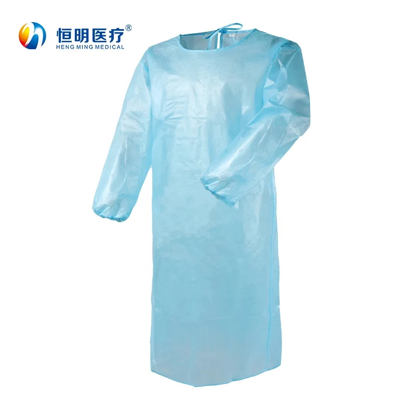 10pcs Premium Hospital Medical Quality Isolation Gown newest medical and surgical gown disposable reinforced sewing machine