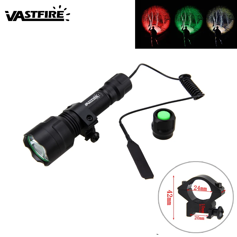 1600Lumens XM L T6 /Q5 LED Tactical Flashlight Torch Rifle Remote Pressure Switch Mount Hunting Lamp|lamp hunting|lamp lamplampe tactic - AliExpress