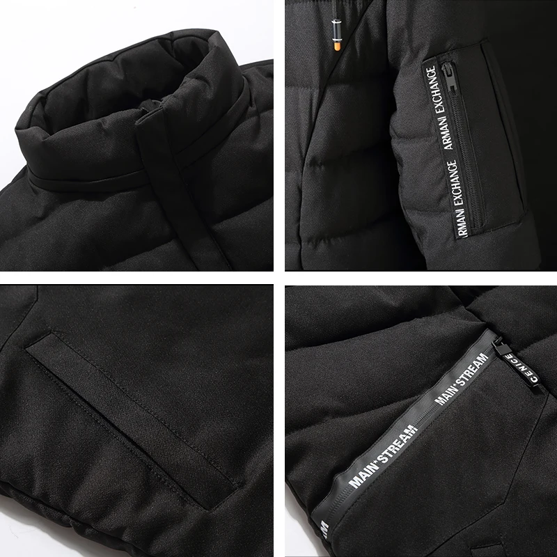 Мужская зимняя куртка со съемной шапкой большой размер 4x l 10xl|Парки| |