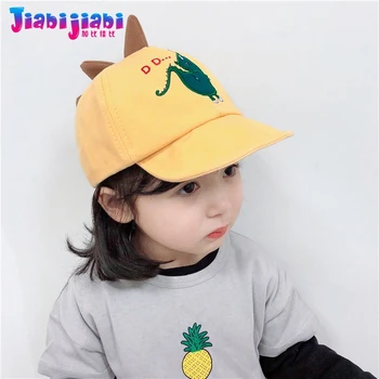 

Takes Baby Summer Hat For Kid Boy Sunshade Baseball Cap Girl Toddler Flat Cap Children Novelty dinosaur UV Sun Visor Cap 1-4 Old