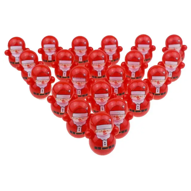 21 Pcs Tumbler Toy Baby Toy Santa Claus Wobbling Toy Plastic Rolling Wobbling Toys Roly Poly Wobble Toys Parent-child Intera 1