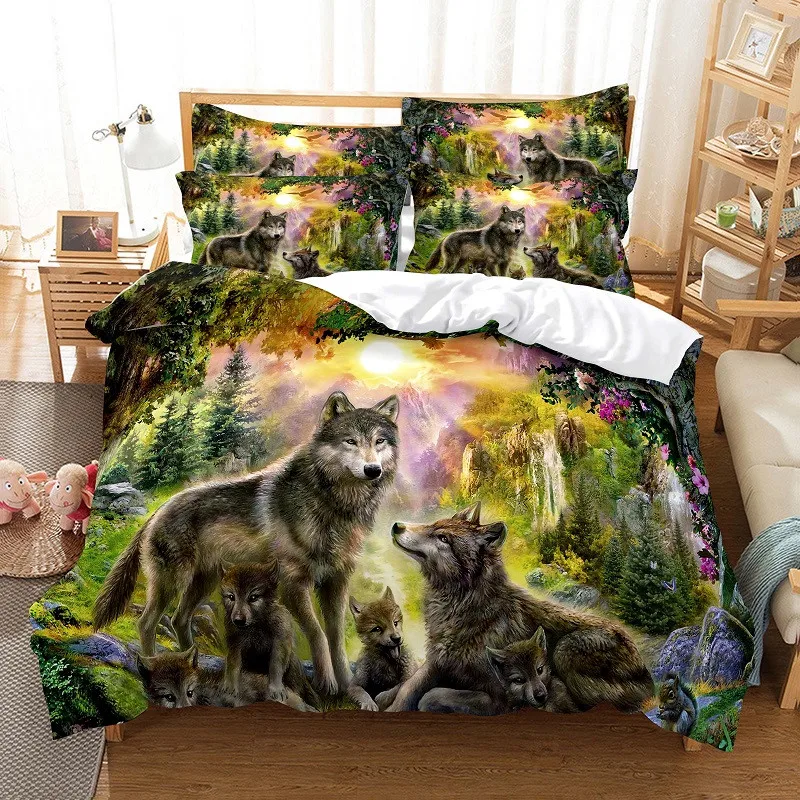 Love Wolf Bedding Set