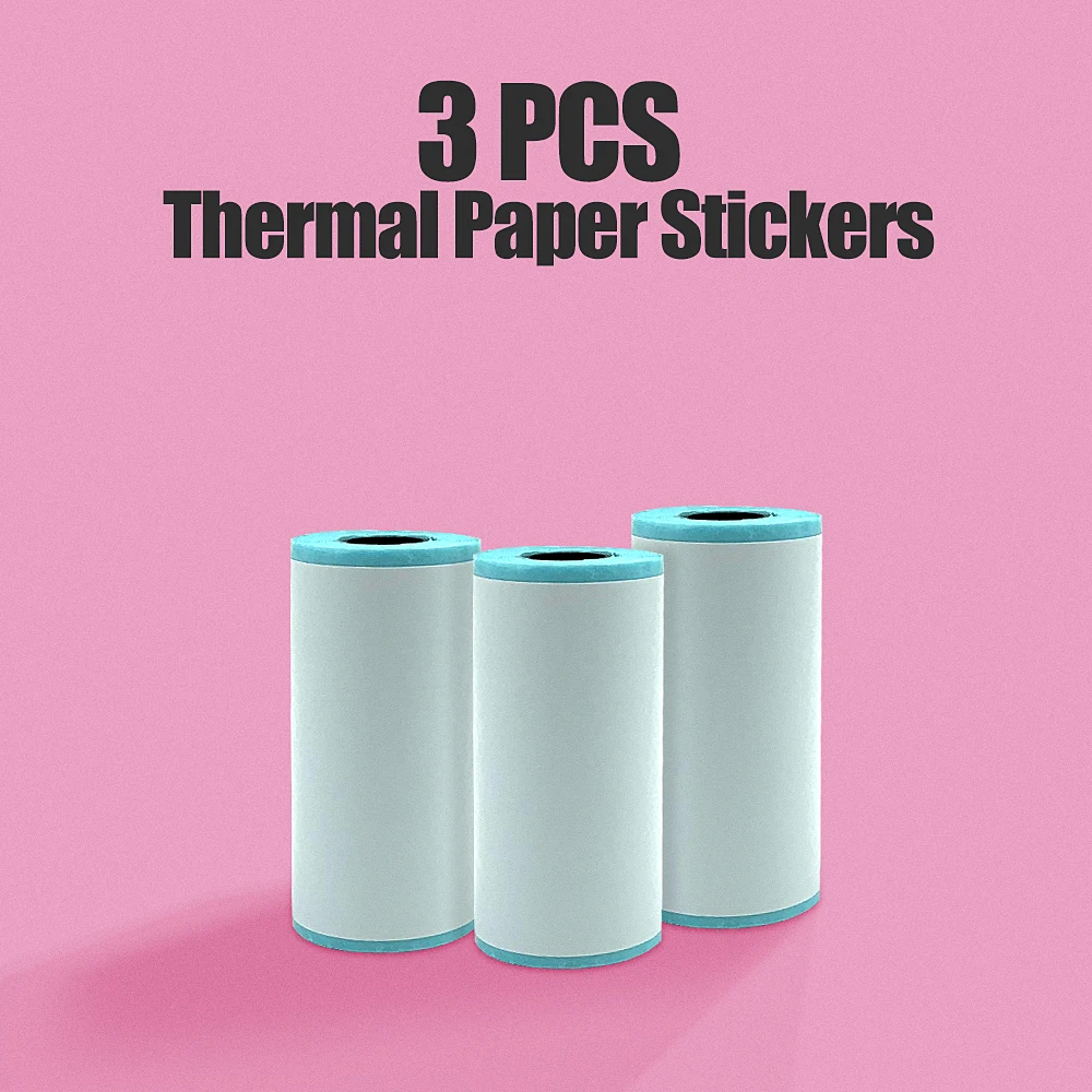 3 /6 /9 /15 /21Pcs Portable Printable Sticker Paper Roll Direct Thermal Paper With Self-adhesive For A6 Pocket Thermal Printer 14