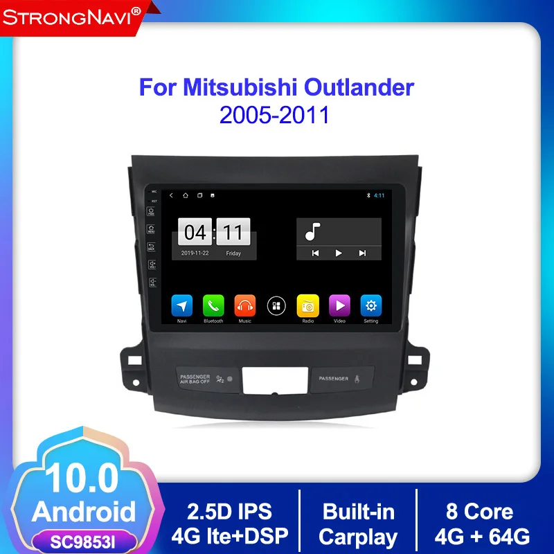 2.5D 2din Android 10 0 автомобильный Радио мультимедийный плеер для Mitsubishi Outlander/luckygeot4007