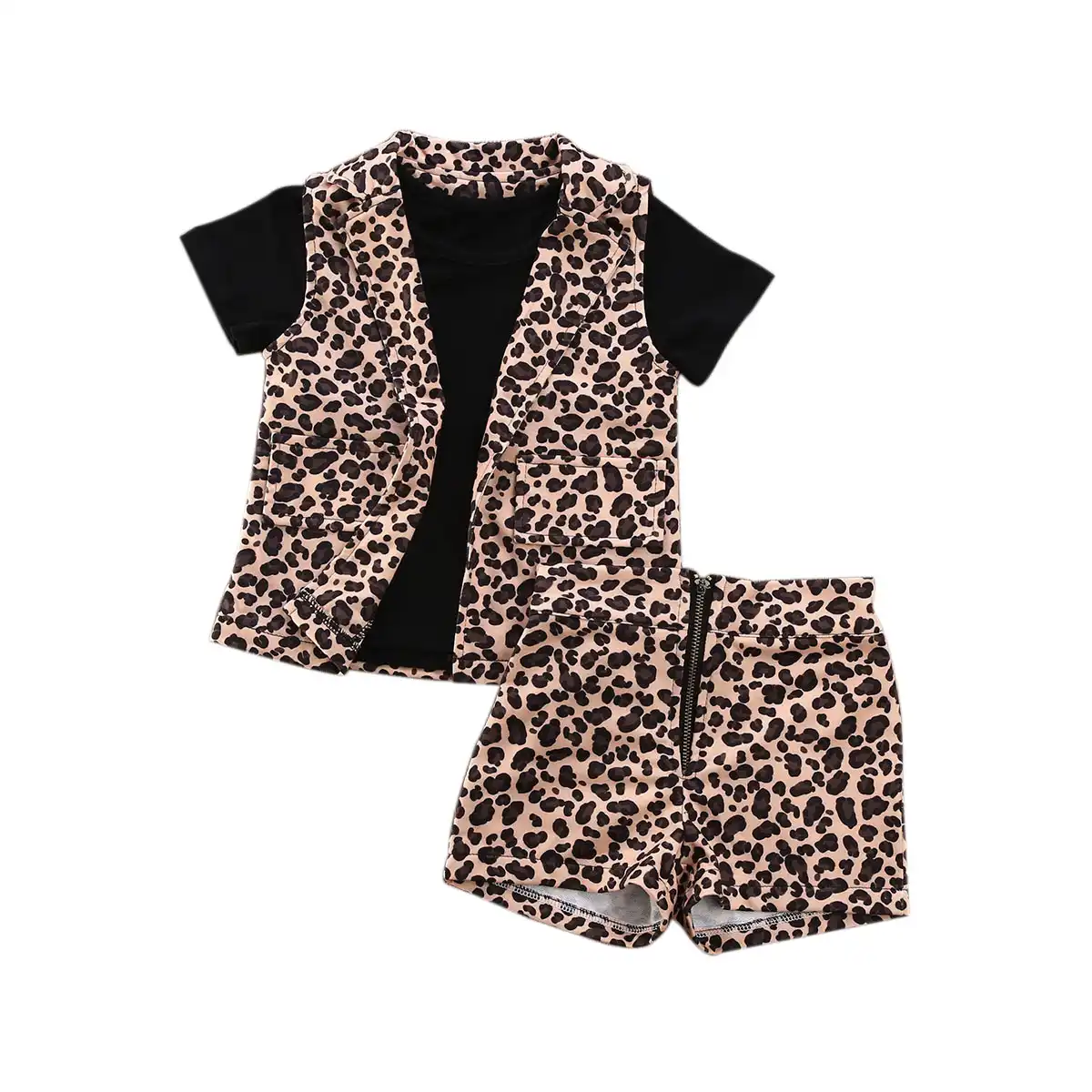 baby leopard vest