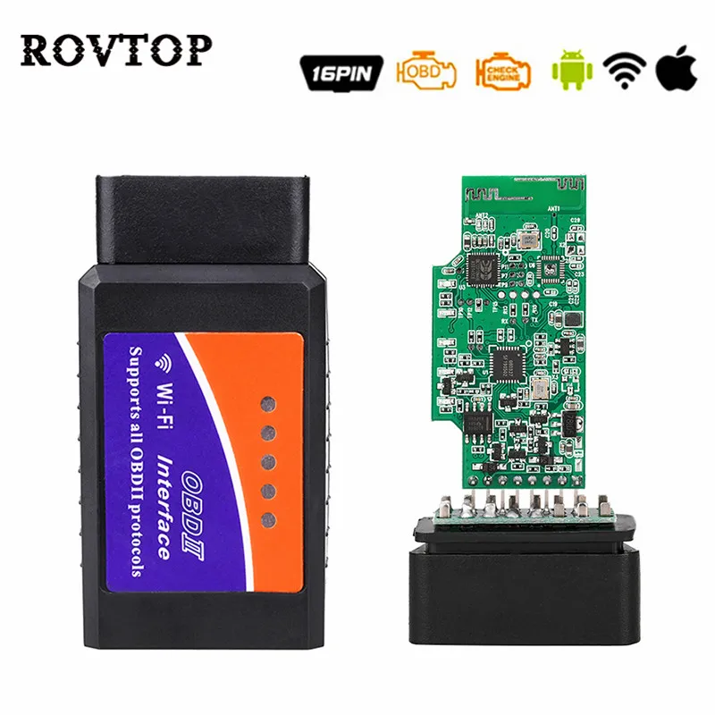 ELM327 V1.5 Wifi OBD 2 OBD2 Elm 327 No PIC18F25K80 чип Автомобильный диагностический инструмент OBDII для