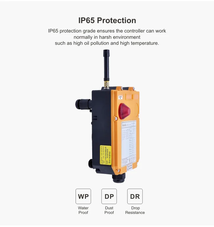 Промышленное беспроводное радио 6 двойных кнопок скорости F24-6D пульт дистанционного управления(1 передатчик+ 1 приемник) для крана