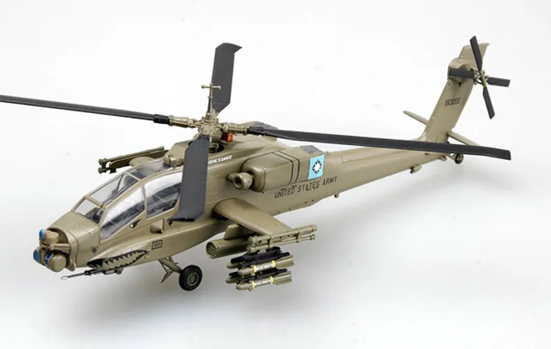 Армия США AH-64A Apache Штурмовик вертолет 88-0202 Готовая модель Коллекция 1: 72
