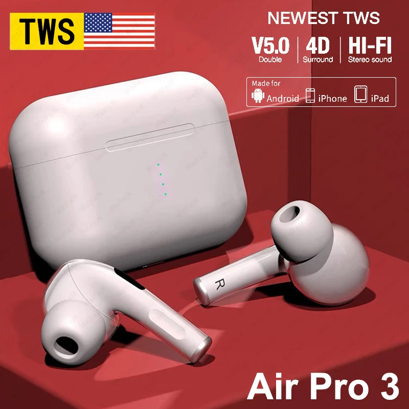 Оригинальные Apple AirPods Pro 3 TWS беспроводные наушники Bluetooth 5 0 в ухо игровая гарнитура