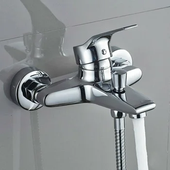 

Shower Bathtub Faucet Mixing Valve Water Tap Zinc Alloy For Bathroom Anti-rust Wall-mounted Bathroom Mixer Tap